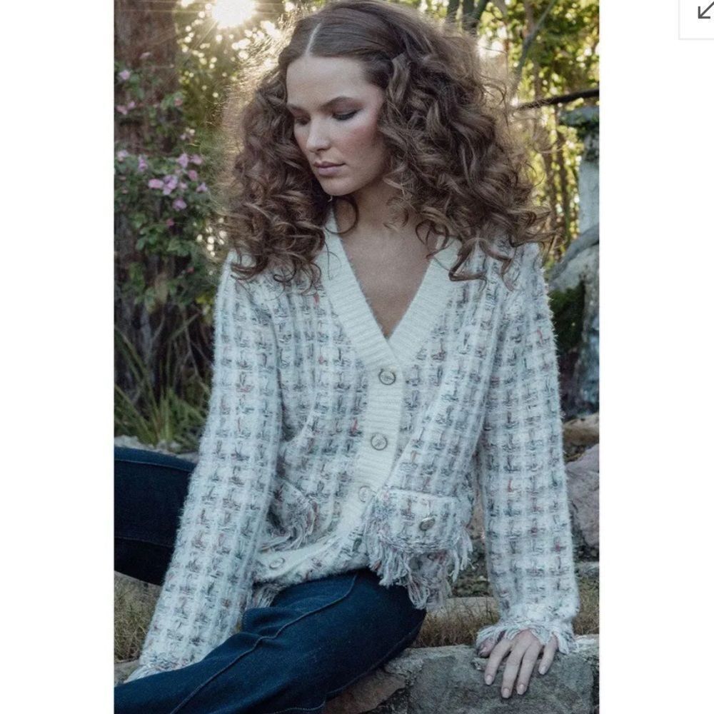 HALE BOB Jimena Boucle Cardigan - Neutral